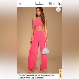 Lulus pink jumpsuit Size XL never worn